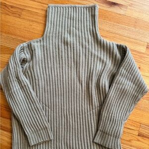 Donna Karan Black Label Ribbed Turtleneck Sweater - Gray Size S